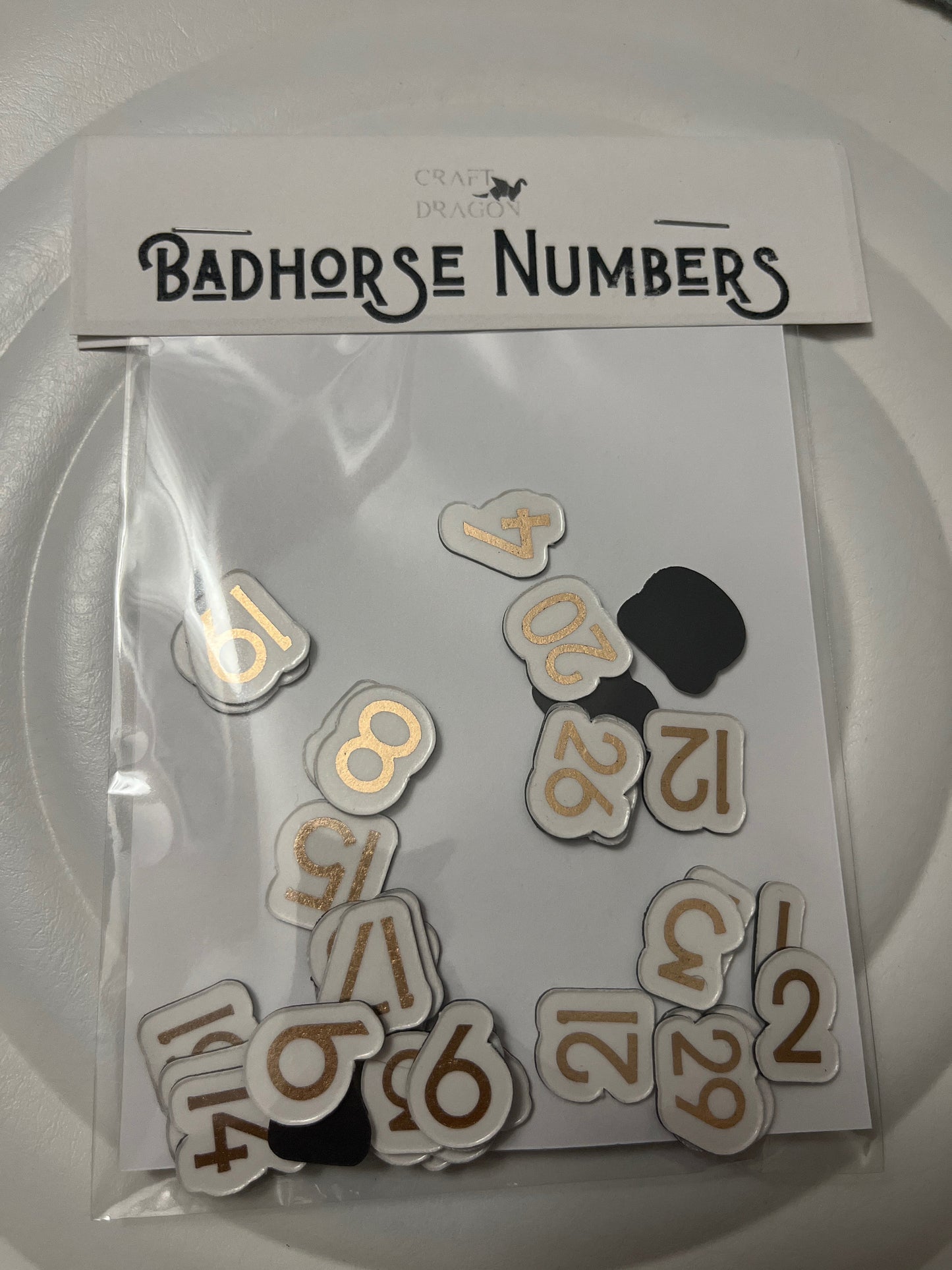 Magnetic Badhorse Font Numbers Rose Gold or Gold Foiled Numbers for Calendar or Board // Daily Magnets // Rose Gold & Gold Foiled