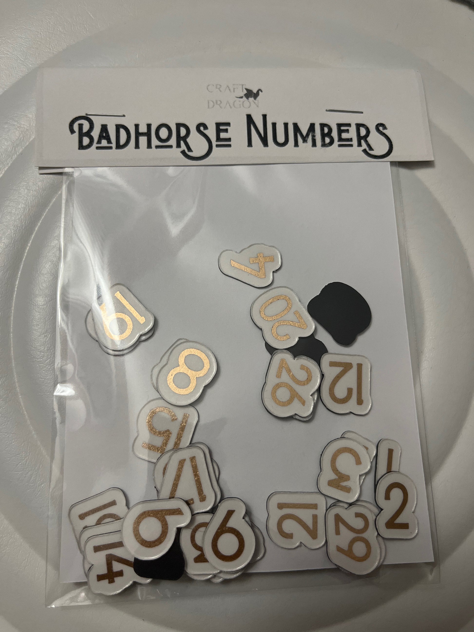 Magnetic Badhorse Font Numbers Rose Gold or Gold Foiled Numbers for Calendar or Board // Daily Magnets // Rose Gold & Gold Foiled