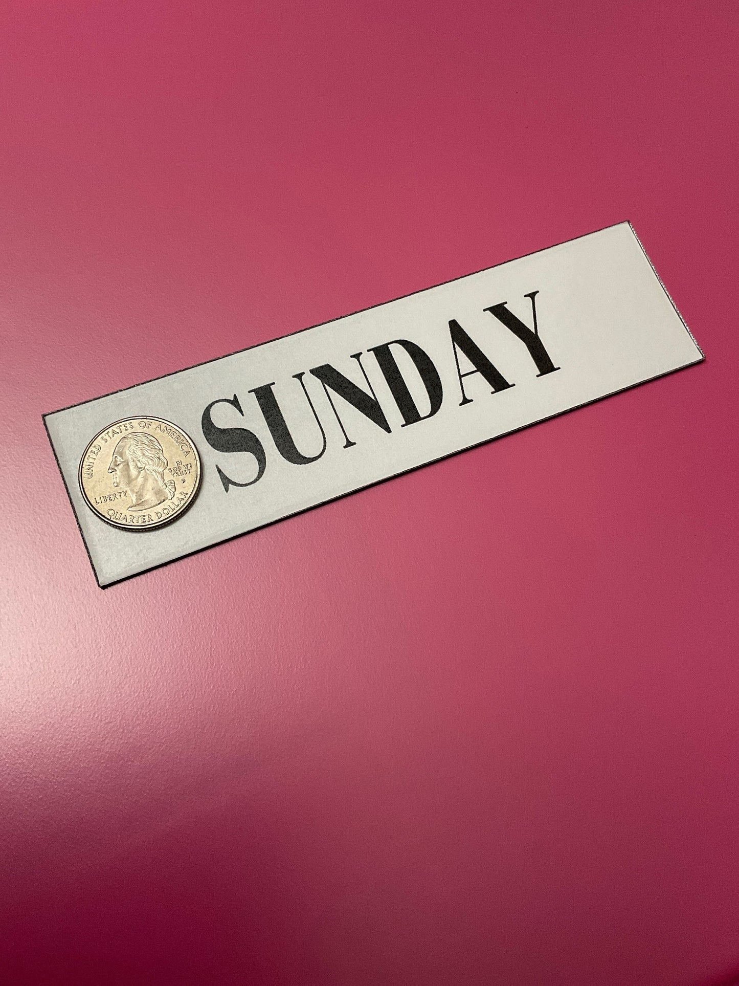 Magnetic Rectangle Days of the Week // Calendar Days Sunday through Saturday Magnets // Planner Magnets 1.5 inches high