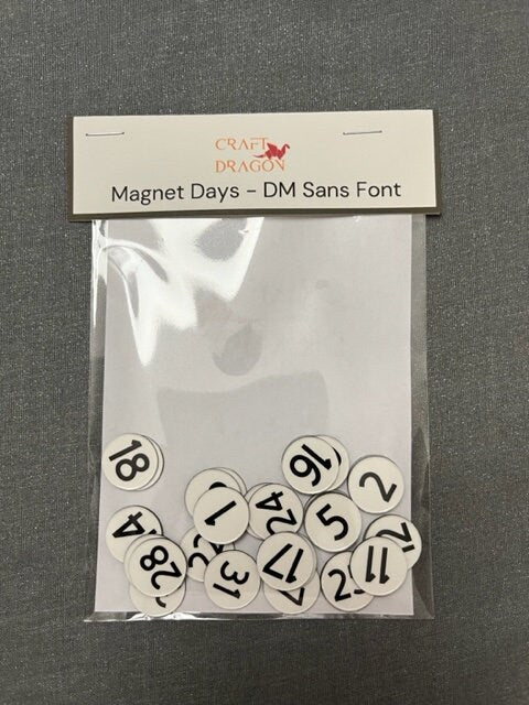 Number Magnets for Magnetic Calendar // Best Seller Magnet Numbers - DM Sans