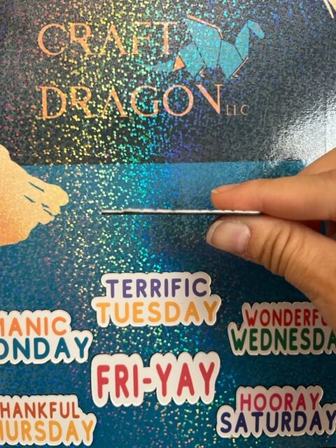 Fun and Colorful Sayings for Days of the Week Magnets / Magnetic Calendar Days of the Week Full Spelling 2 sizes