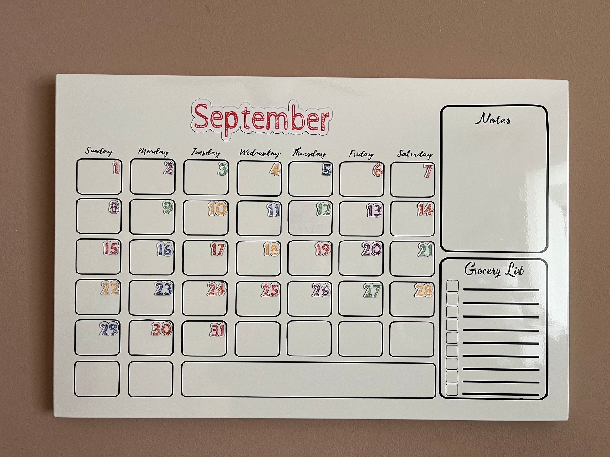 Cabin Sketch Magnetic Calendar Numbers // Colorful and Playful Magnetic Numbers // Assorted Colors and Sizes