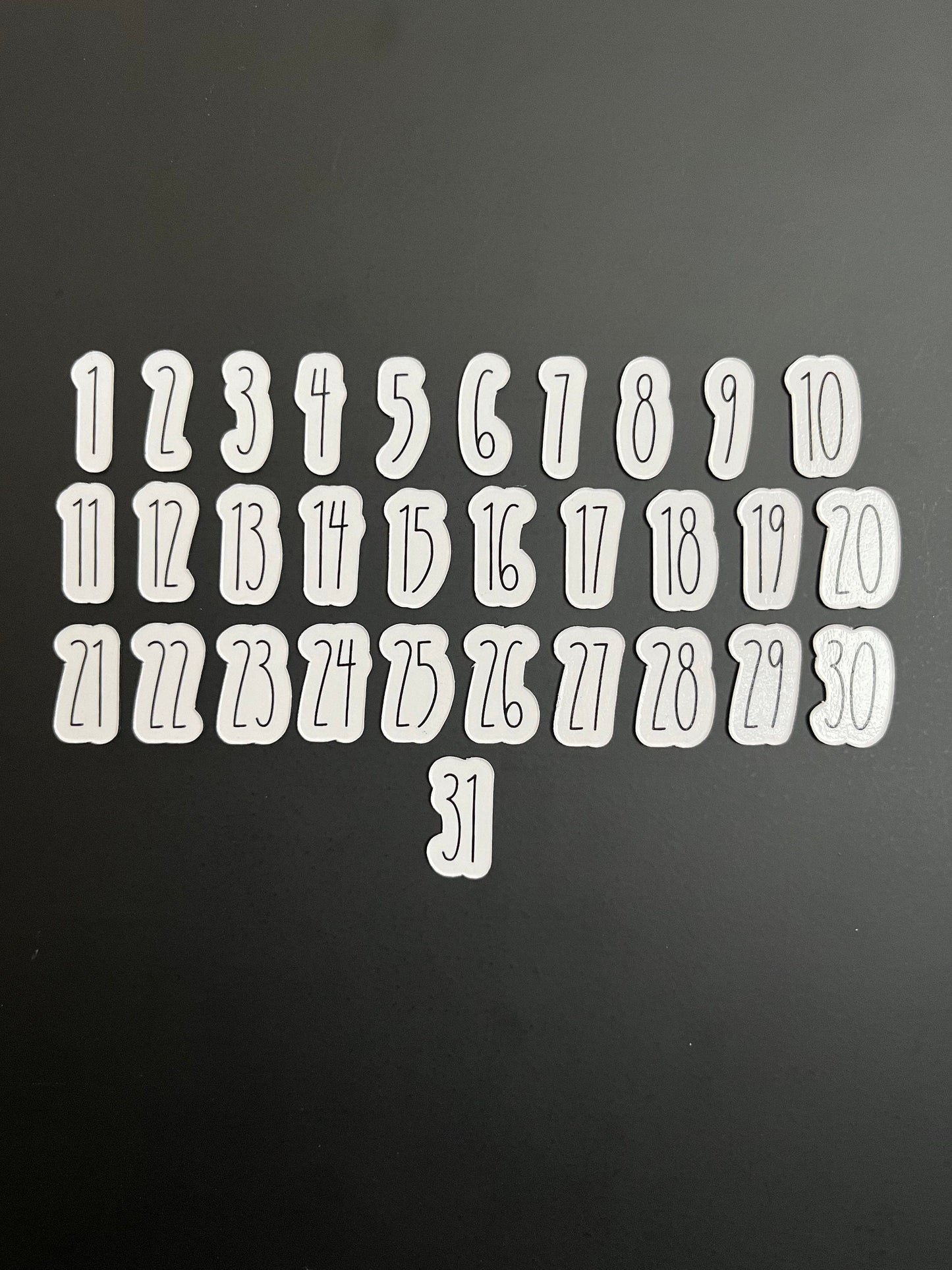 Rae Dunn Magnet Numbers for Calendar or Board // Daily Magnets // Rae Dunn Font Numbers