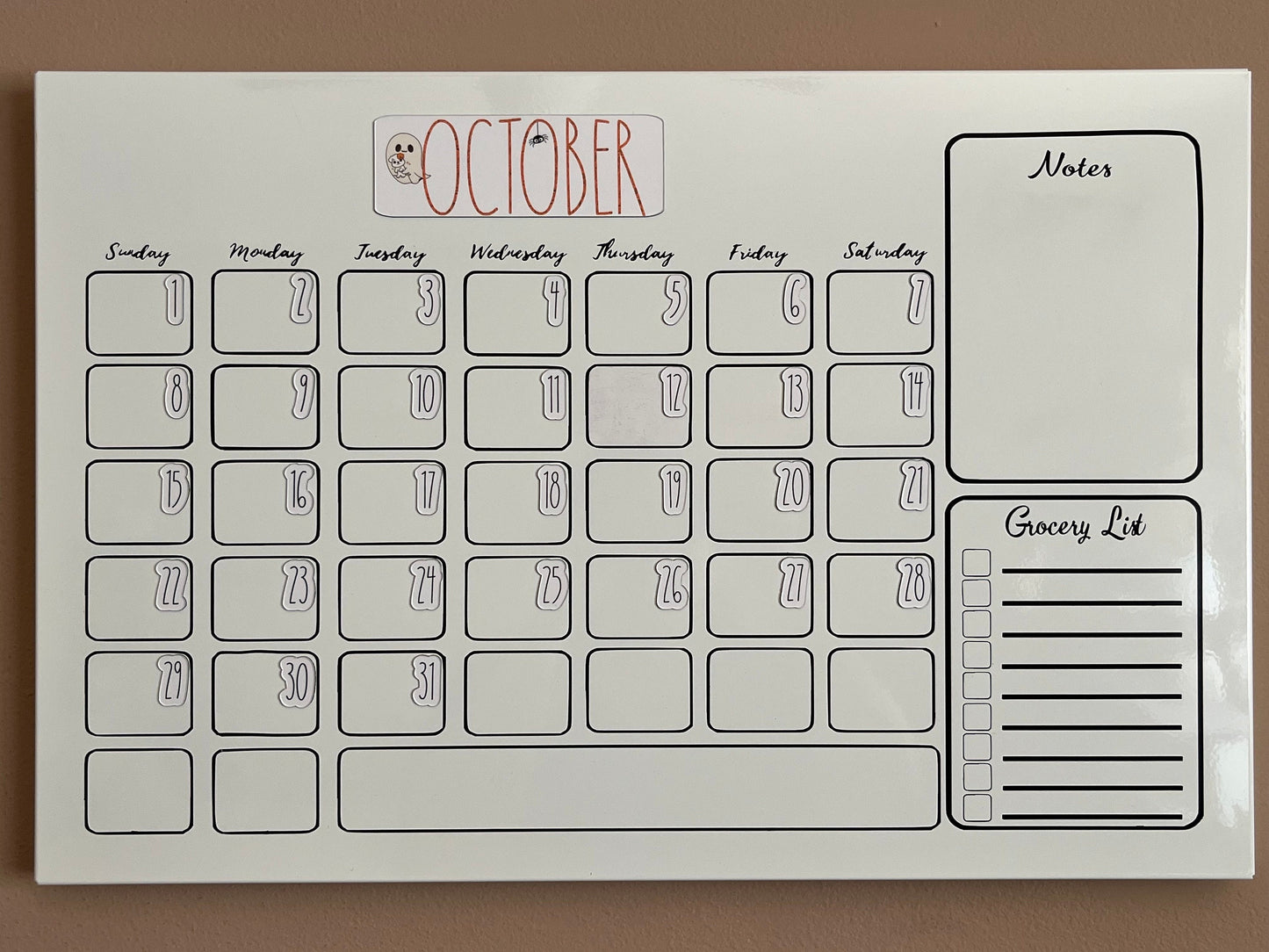 Rae Dunn Magnet Numbers for Calendar or Board // Daily Magnets // Rae Dunn Font Numbers