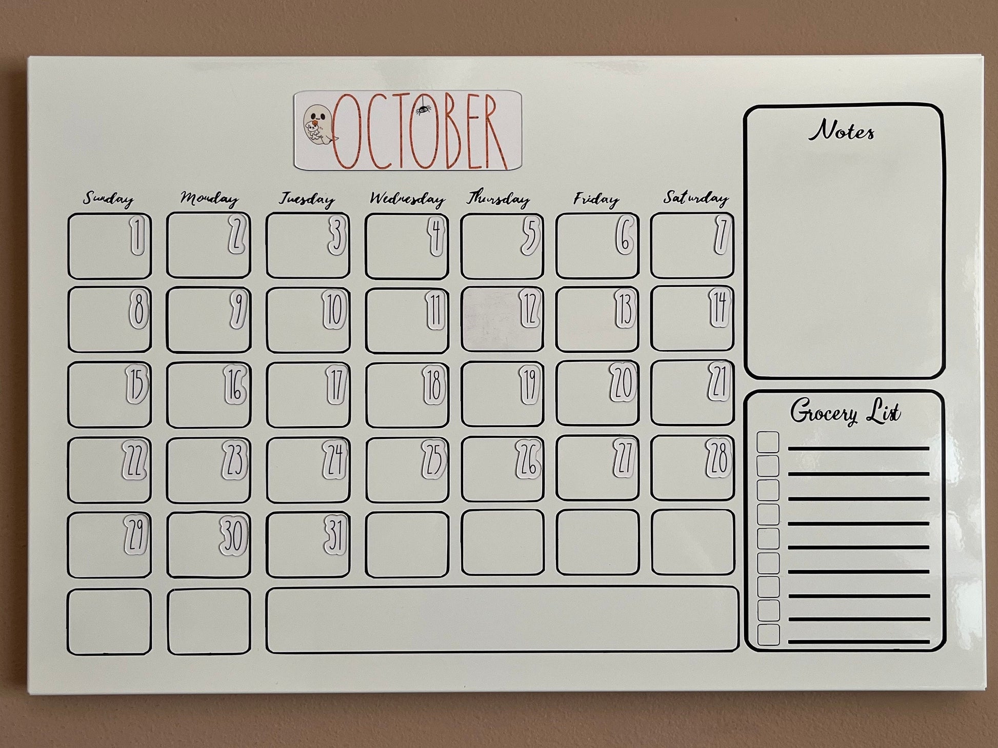 Rae Dunn Magnet Numbers for Calendar or Board // Daily Magnets // Rae Dunn Font Numbers