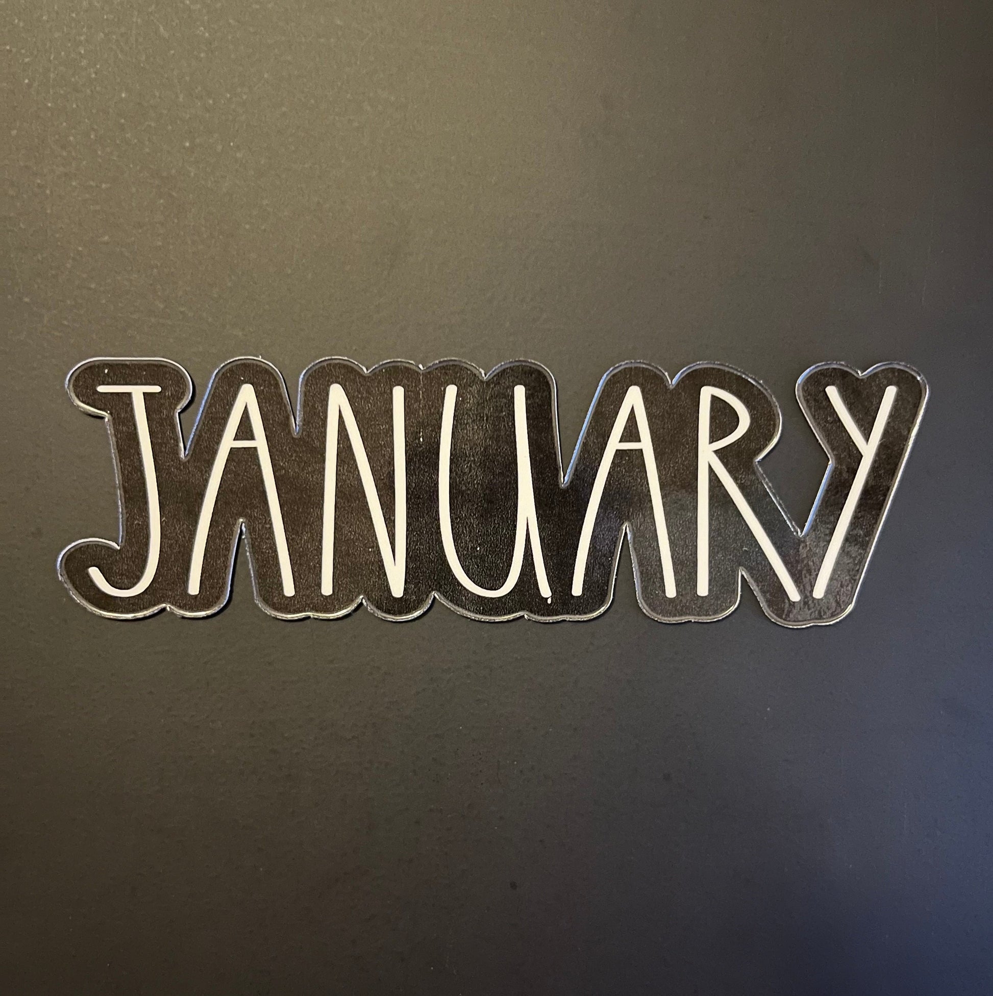 Rae Dunn Font Black Outline Calendar Months in Black // Learning Magnet Months // School Calendar Months for Teachers and Students