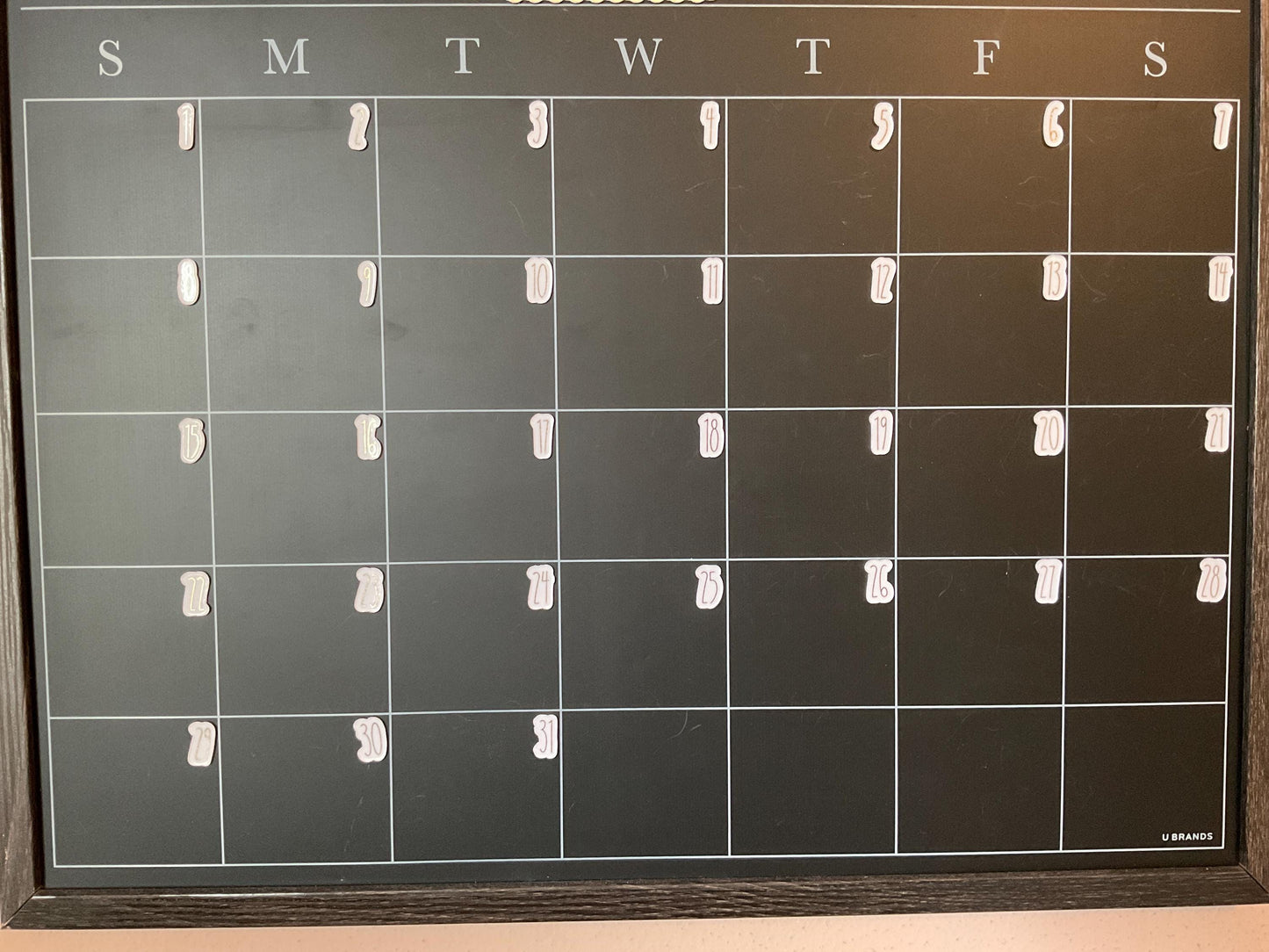 Magnetic Rae Dunn Font Numbers Rose Gold, Gold & Rainbow Foiled Numbers for Calendar or Board // Daily Magnets